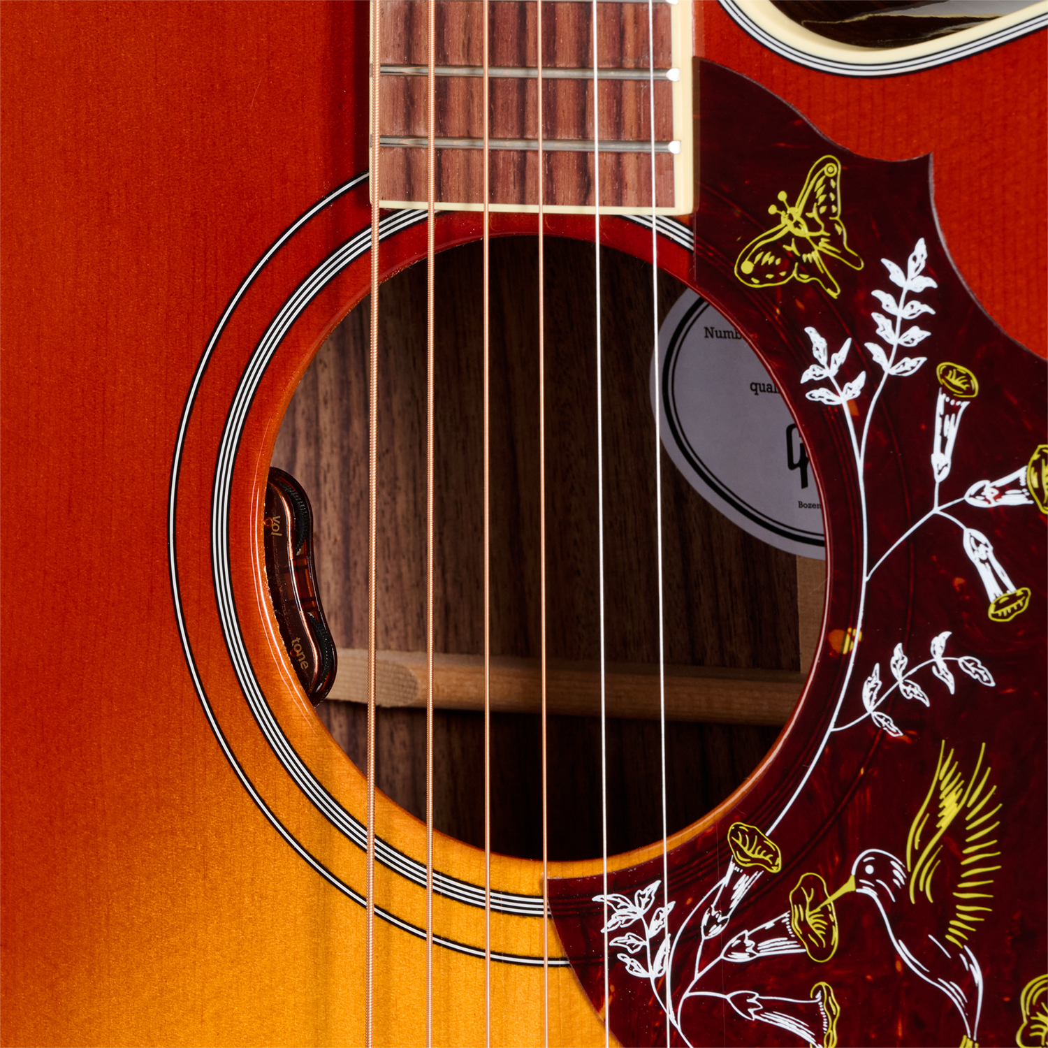 Gibson Hummingbird Standard Rosewood Ec (baggs Hifi Dna) Dreadnought Cw Epicea Palissandre Rw - Rosewood Burst - Folk-Gitarre - Variation 4