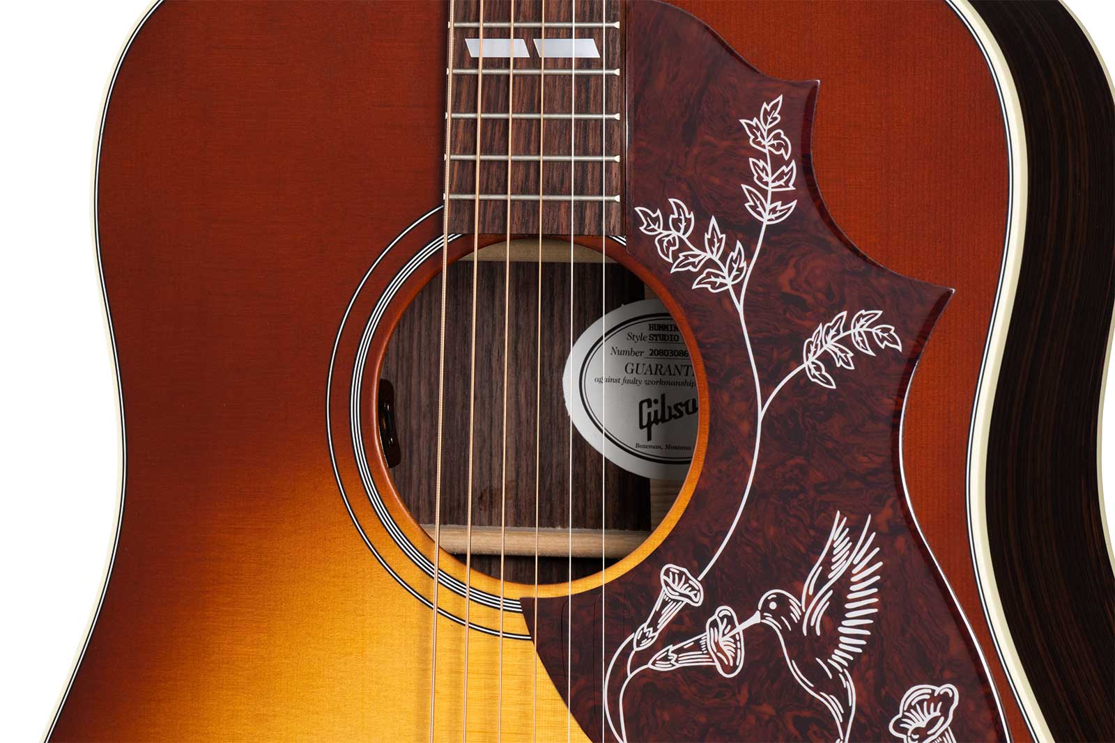 Gibson Hummingbird Studio Rosewood Modern 2024 Dreadnought Epicea Palissandre Rw - Satin Rosewood Burst - Folk-Gitarre - Variation 3