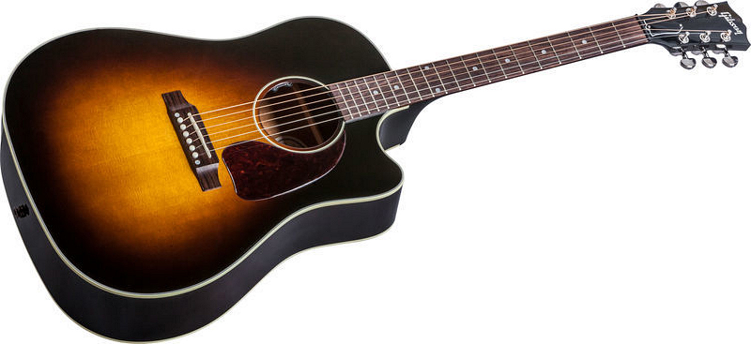 Gibson J-45 Cutaway 2019 Dreadnought Cw Epicea Acajou Rw - Vintage Sunburst - Westerngitarre & electro - Variation 3