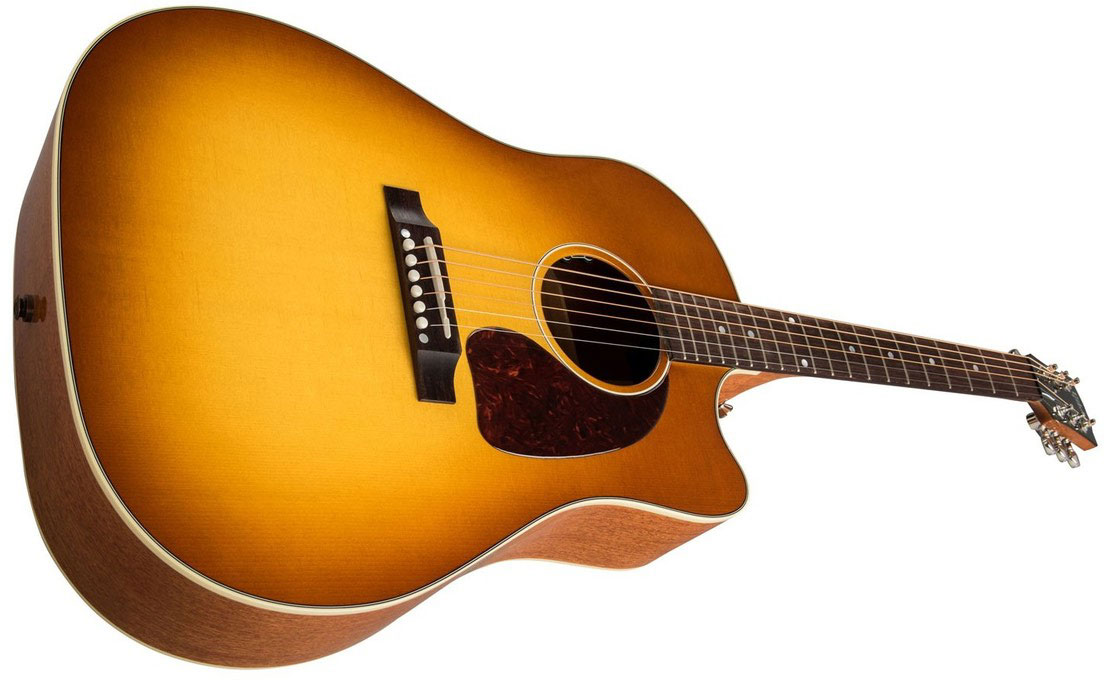 Gibson J-45 Cutaway 2019 Dreadnought Cw Epicea Acajou Rw - Heritage Cherry Sunburst - Elektroakustische Gitarre - Variation 3