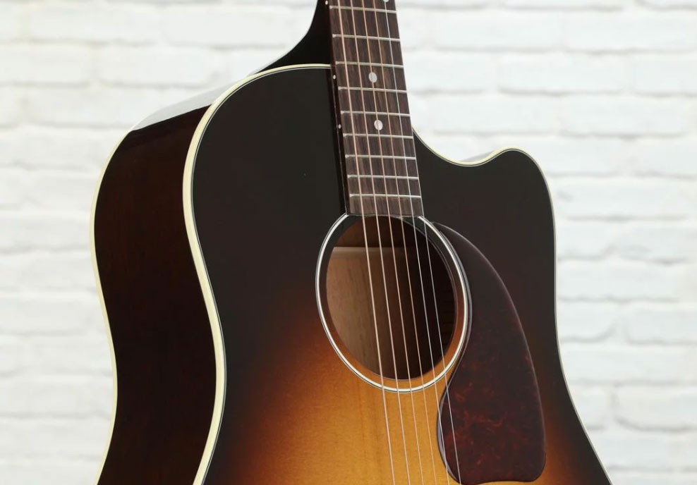 Gibson J-45 Cutaway 2019 Dreadnought Cw Epicea Acajou Rw - Vintage Sunburst - Westerngitarre & electro - Variation 4
