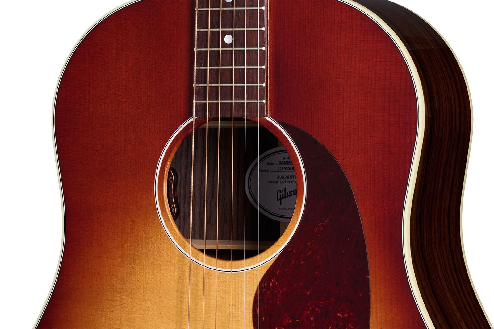 Gibson J-45 Standard Rosewood Dreadnought Epicea Acajou Rw - Rosewood Burst - Elektroakustische Gitarre - Variation 3
