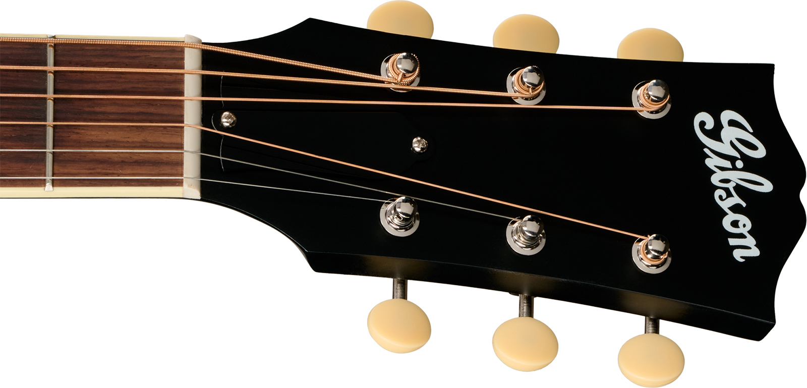 Gibson J185 Century 12-fret Lh Jumbo Shsc Gaucher Epicea Acajou Rw - Ebony Satin - Folk-Gitarre - Variation 4