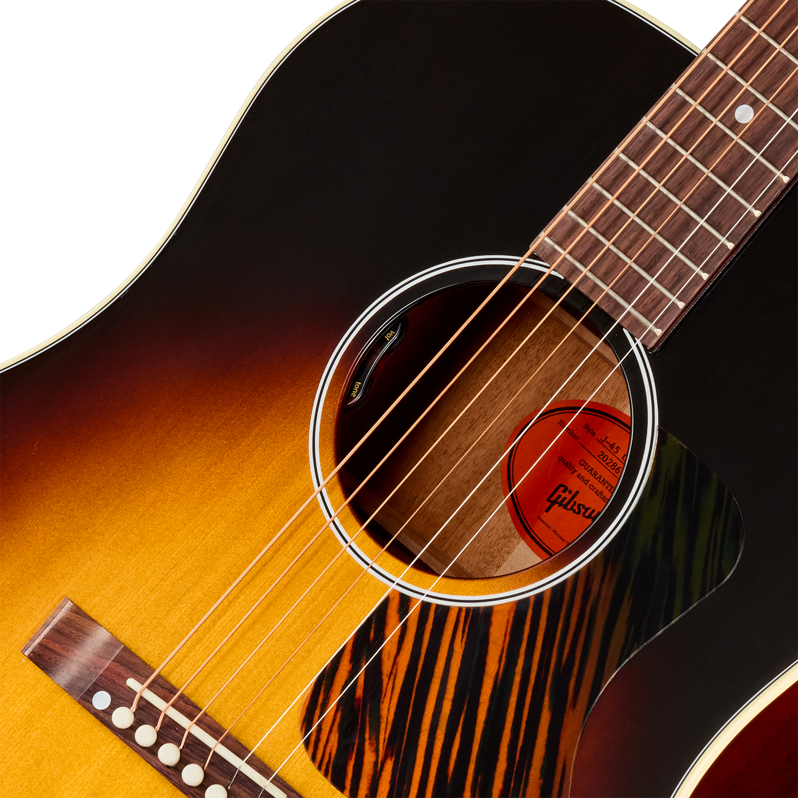 Gibson J45 50s Original (baggs Hifi Dna) Dreadnought Epicea Acajou Rw - Vintage Sunburst - Folk-Gitarre - Variation 2