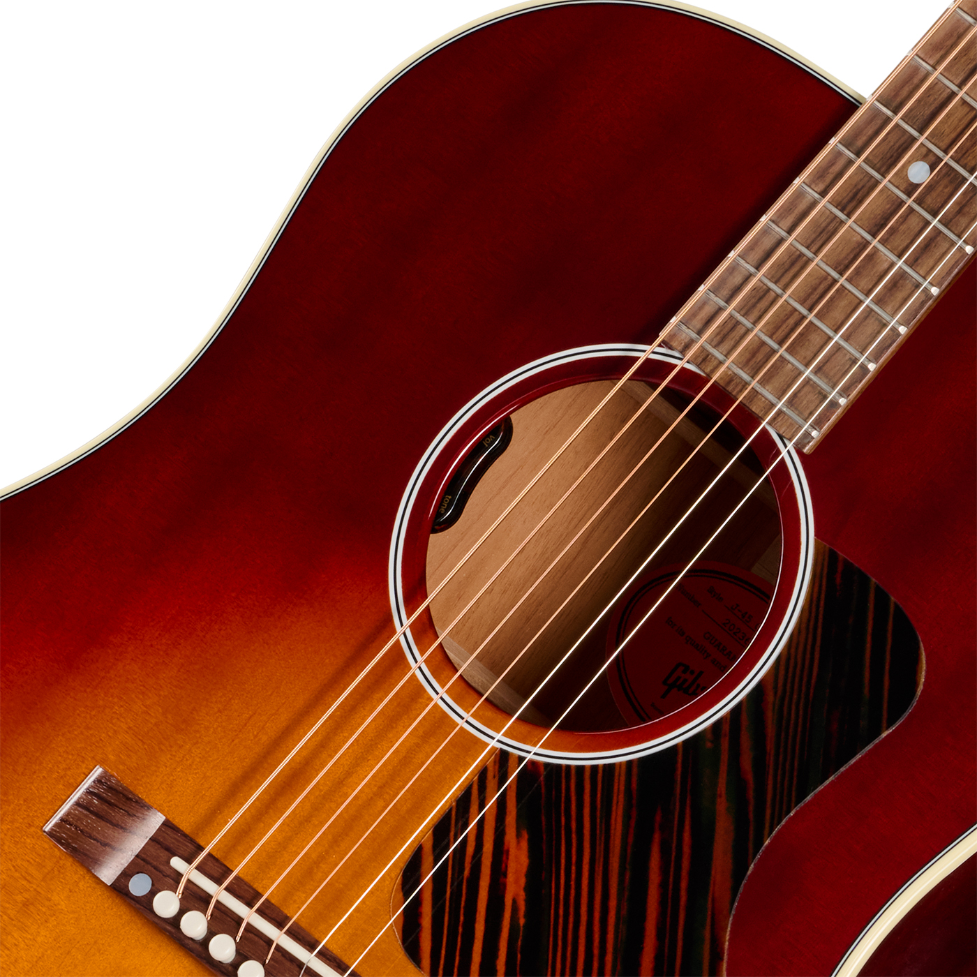 Gibson J45 50s Original (baggs Hifi Dna) Dreadnought Epicea Acajou Rw - Autumn Burst - Folk-Gitarre - Variation 2