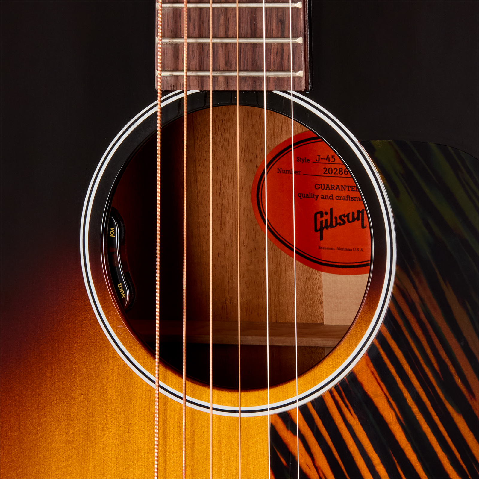 Gibson J45 50s Original (baggs Hifi Dna) Dreadnought Epicea Acajou Rw - Vintage Sunburst - Folk-Gitarre - Variation 4