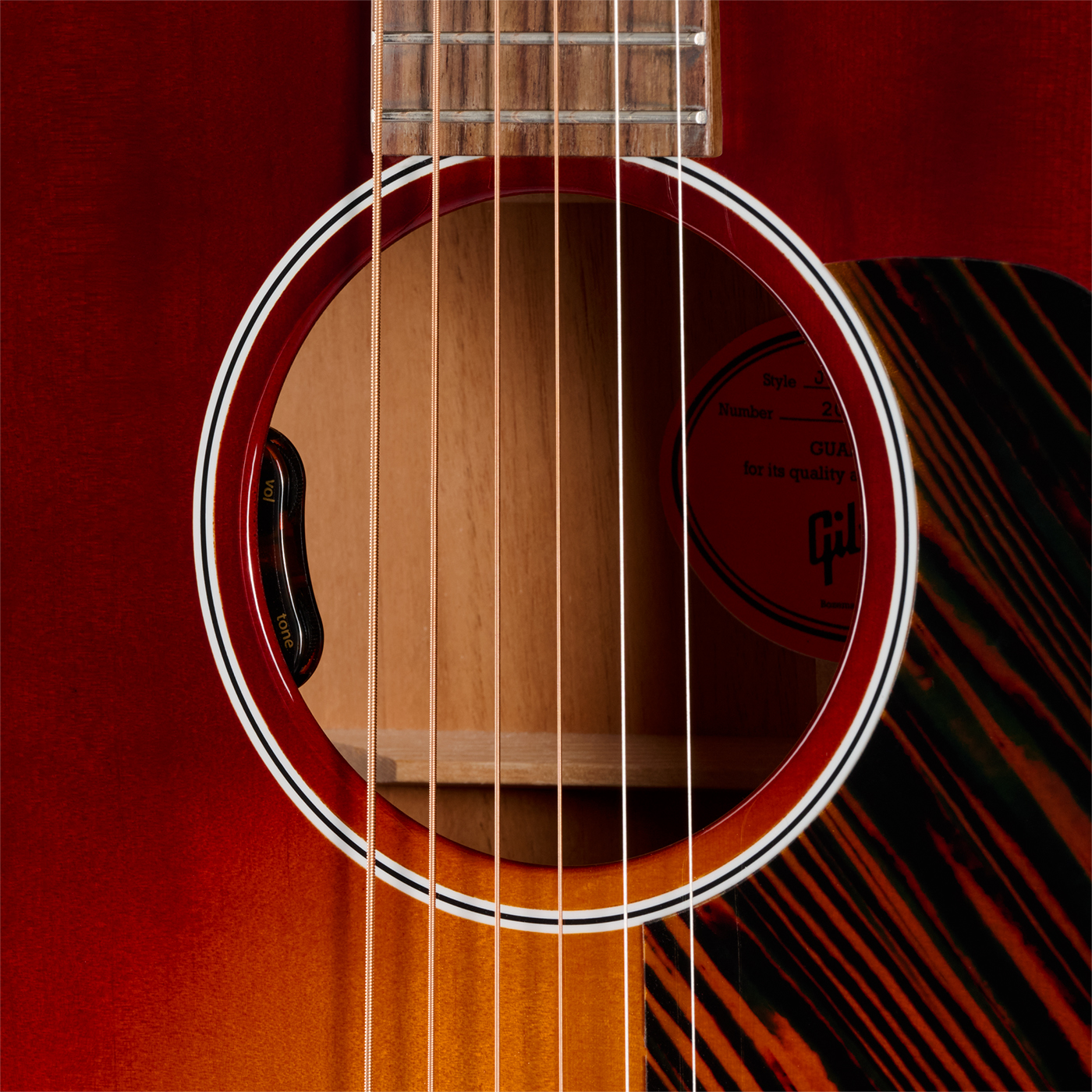 Gibson J45 50s Original (baggs Hifi Dna) Dreadnought Epicea Acajou Rw - Autumn Burst - Folk-Gitarre - Variation 4