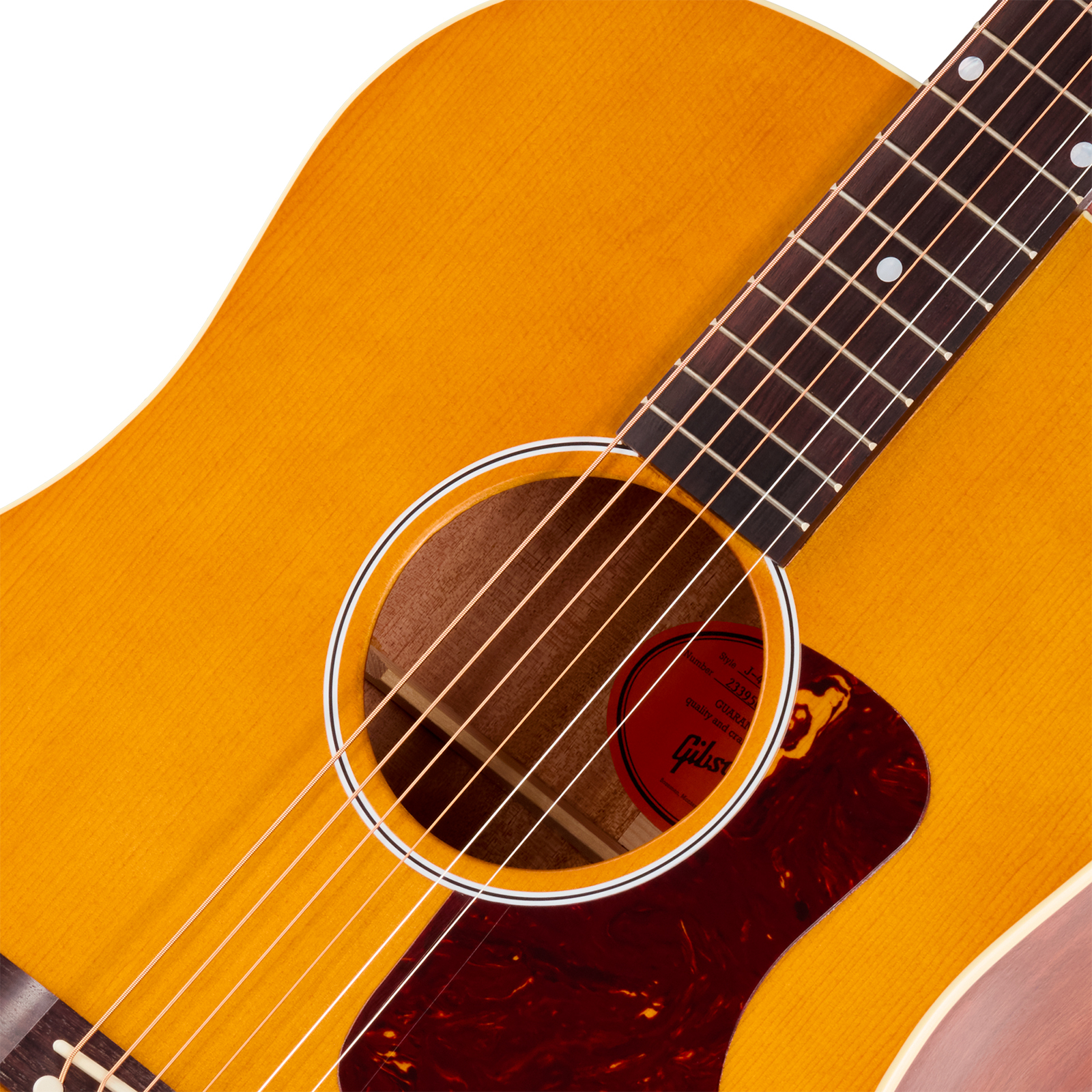 Gibson J45 Century 12-fret Lh Dreadnought Shsc Gaucher Epicea Acajou Rw - Vintage Amber Satin - Folk-Gitarre - Variation 2