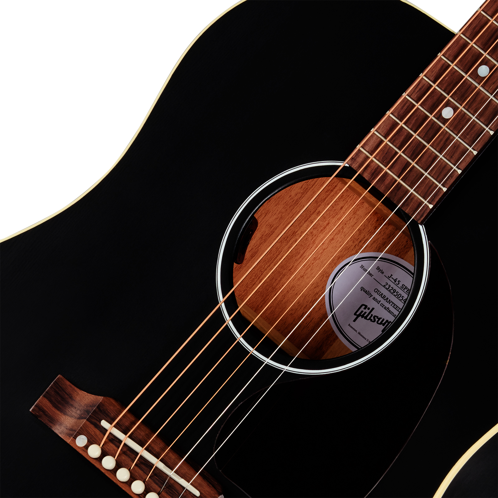 Gibson J45 Special Dreadnought Cbd Epicea Acajou Rw - Satin Ebony - Folk-Gitarre - Variation 2