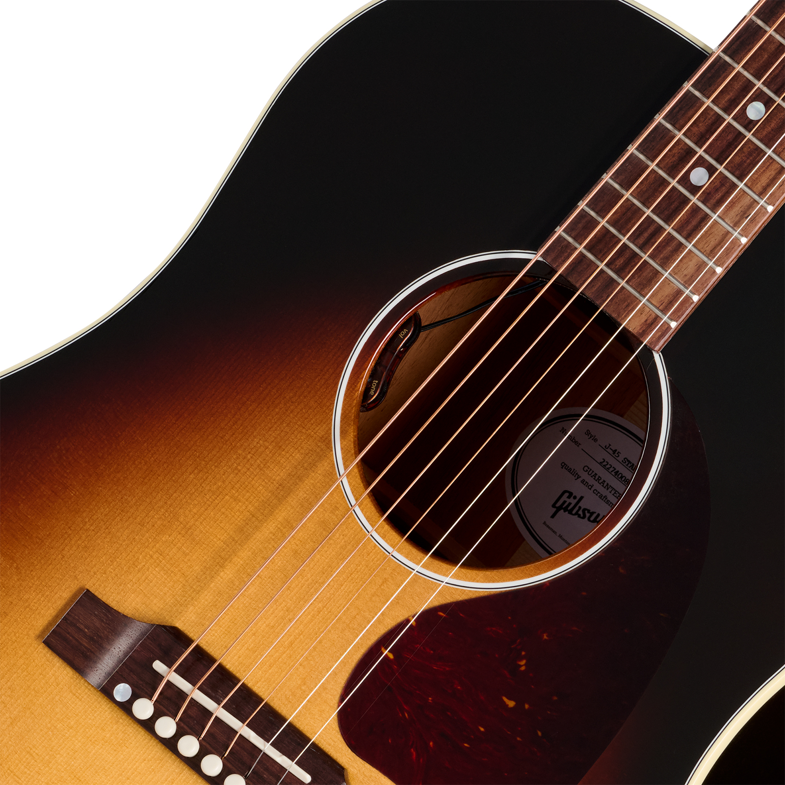 Gibson J45 Standard (baggs Hifi Dna) Dreadnought Epicea Acajou Rw - Vintage Sunburst - Folk-Gitarre - Variation 2
