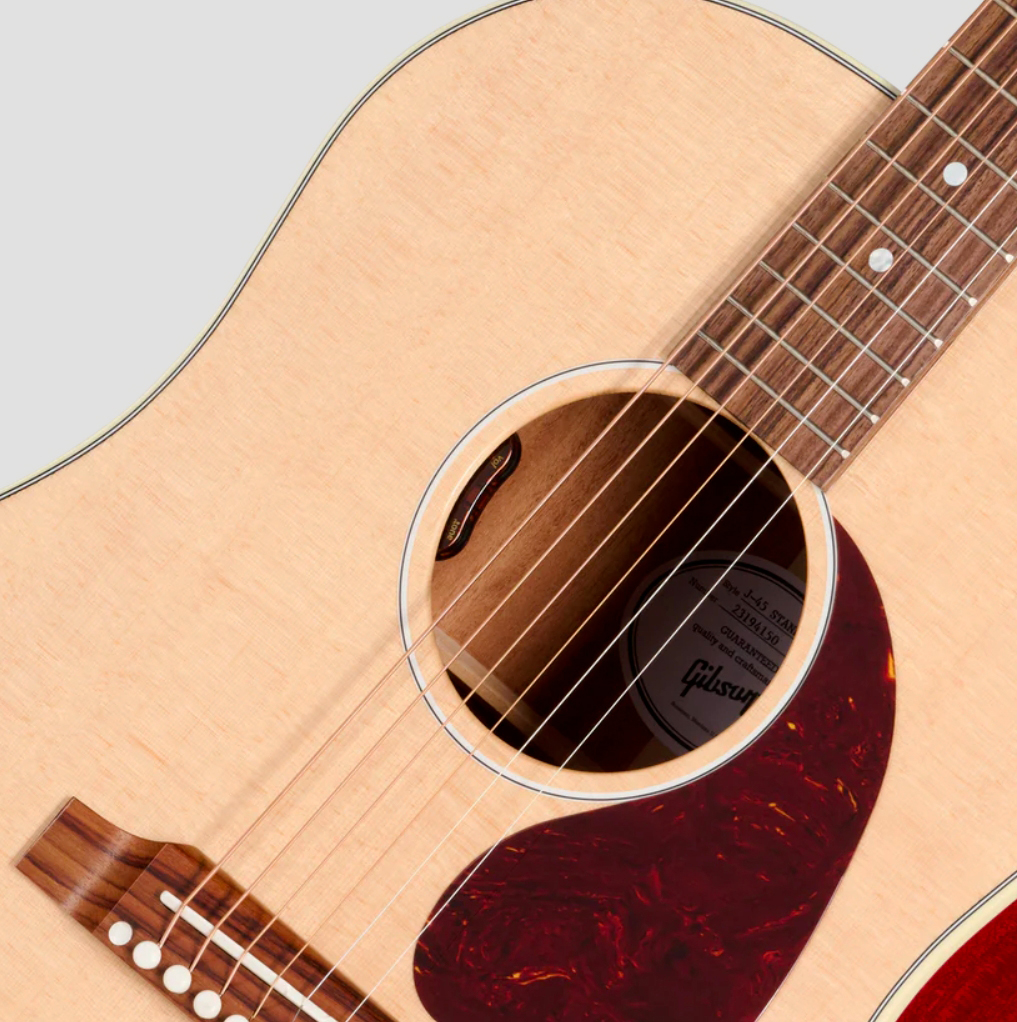 Gibson J45 Standard Modern Dreadnought Epicea Acajou Rw - Natural Top / Cherry Back/sides - Folk-Gitarre - Variation 2