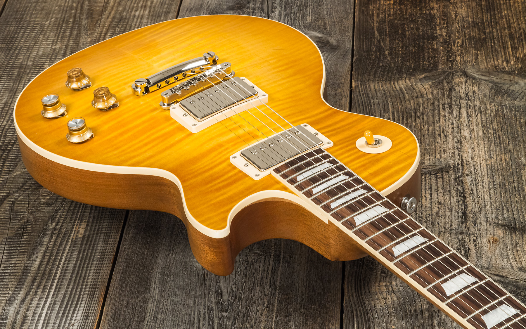 Gibson Kirk Hammett Les Paul Standard Greeny 2h Ht Rw - Greeny Burst - Single-Cut-E-Gitarre - Variation 2
