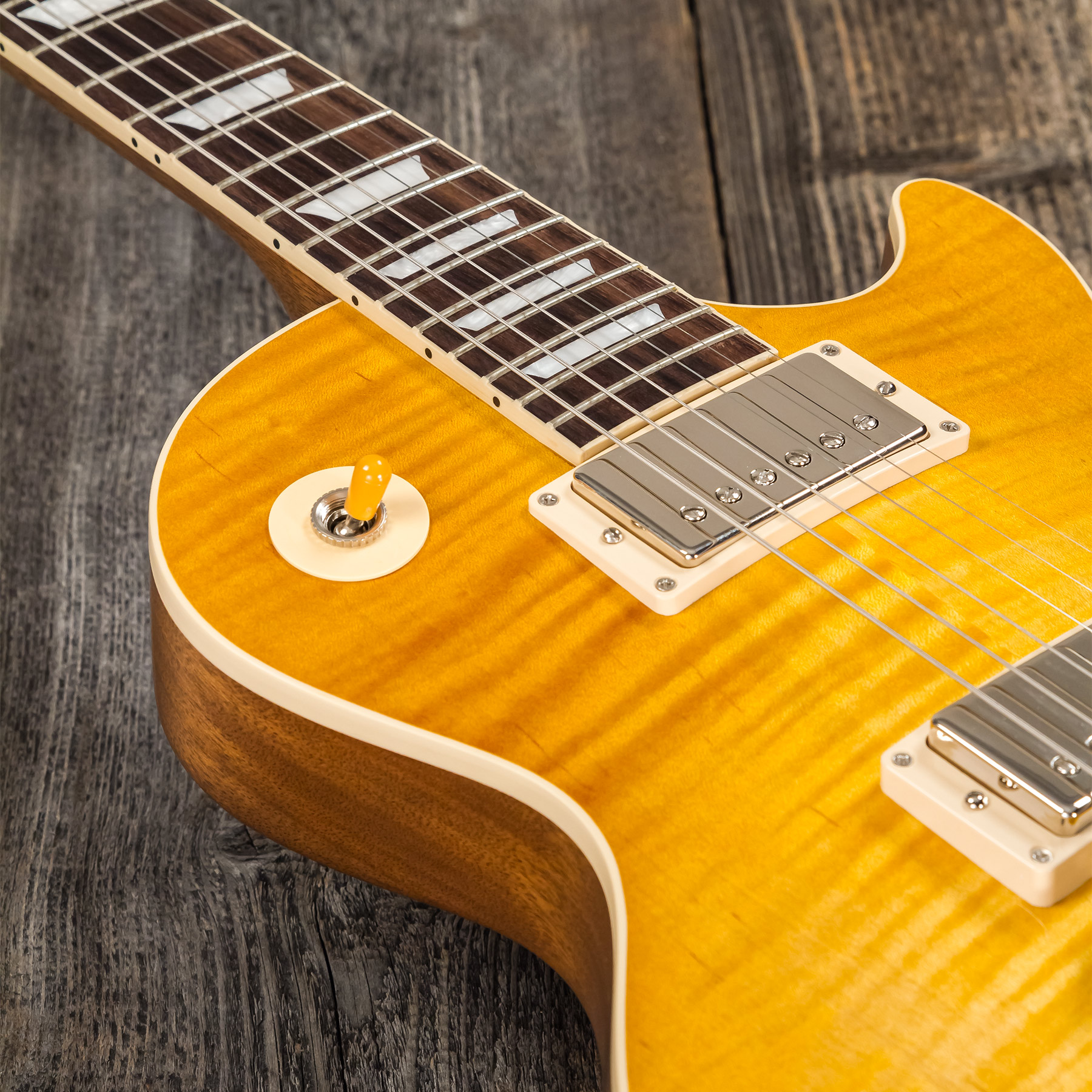 Gibson Kirk Hammett Les Paul Standard Greeny 2h Ht Rw - Greeny Burst - Single-Cut-E-Gitarre - Variation 7