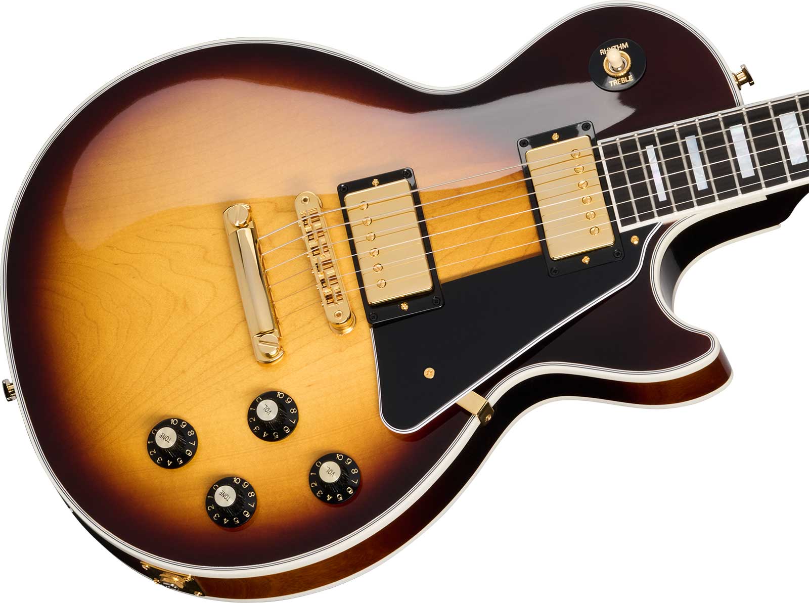 Gibson Les Paul Custom 70s 2h Ht Eb - Tobacco Burst - Single-Cut-E-Gitarre - Variation 2