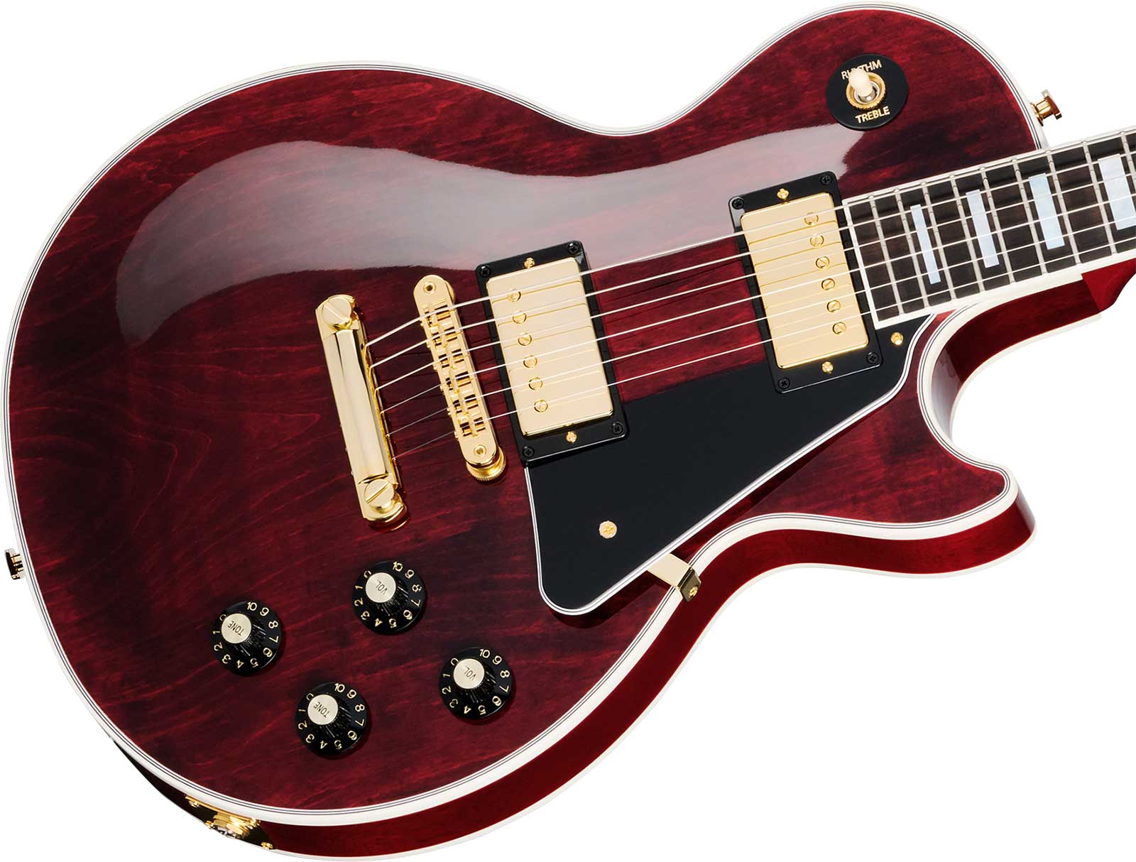 Gibson Les Paul Custom 70s 2h Ht Eb - Wine Red - Single-Cut-E-Gitarre - Variation 3