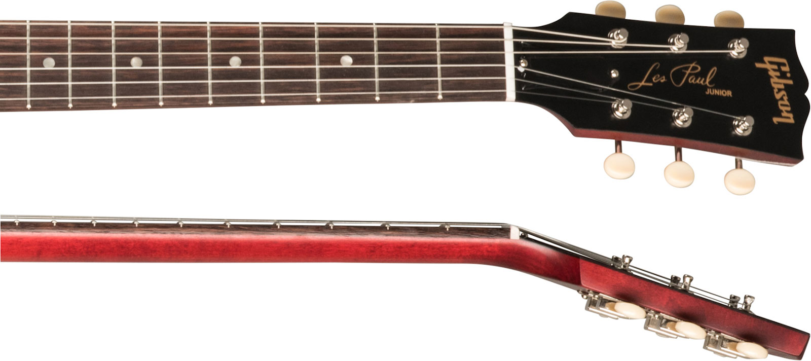 Gibson Les Paul Junior Tribute Dc Modern P90 - Worn Cherry - Double Cut E-Gitarre - Variation 3
