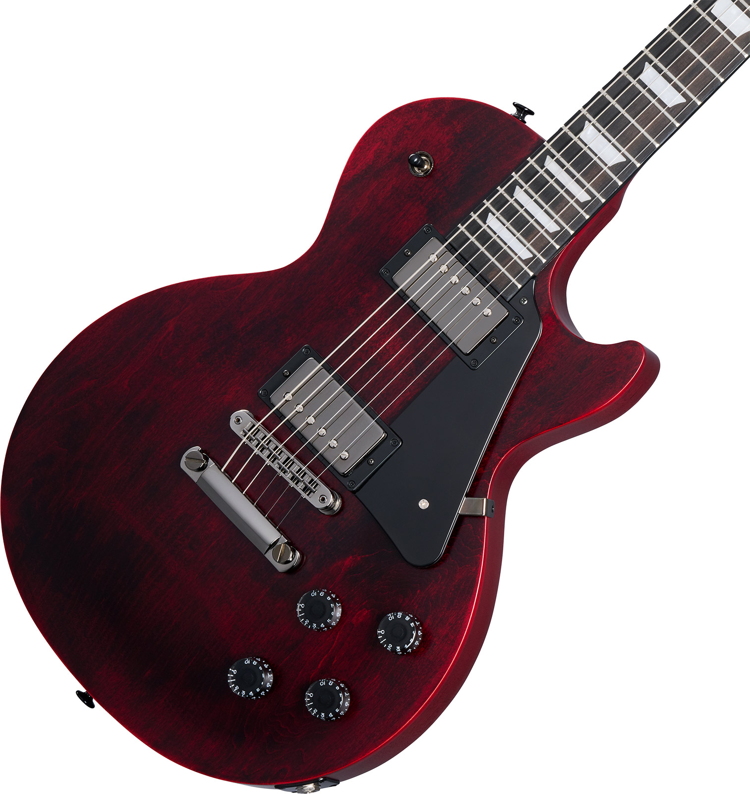 Gibson Les Paul Modern Studio Usa 2h Ht Eb - Wine Red Satin - Single-Cut-E-Gitarre - Variation 3