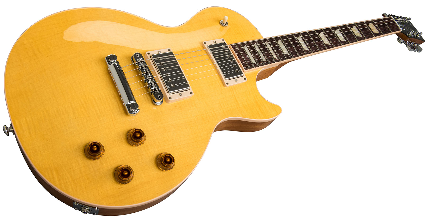 Gibson Les Paul Standard 2h Ht Rw - Trans Amber - Single-Cut-E-Gitarre - Variation 1
