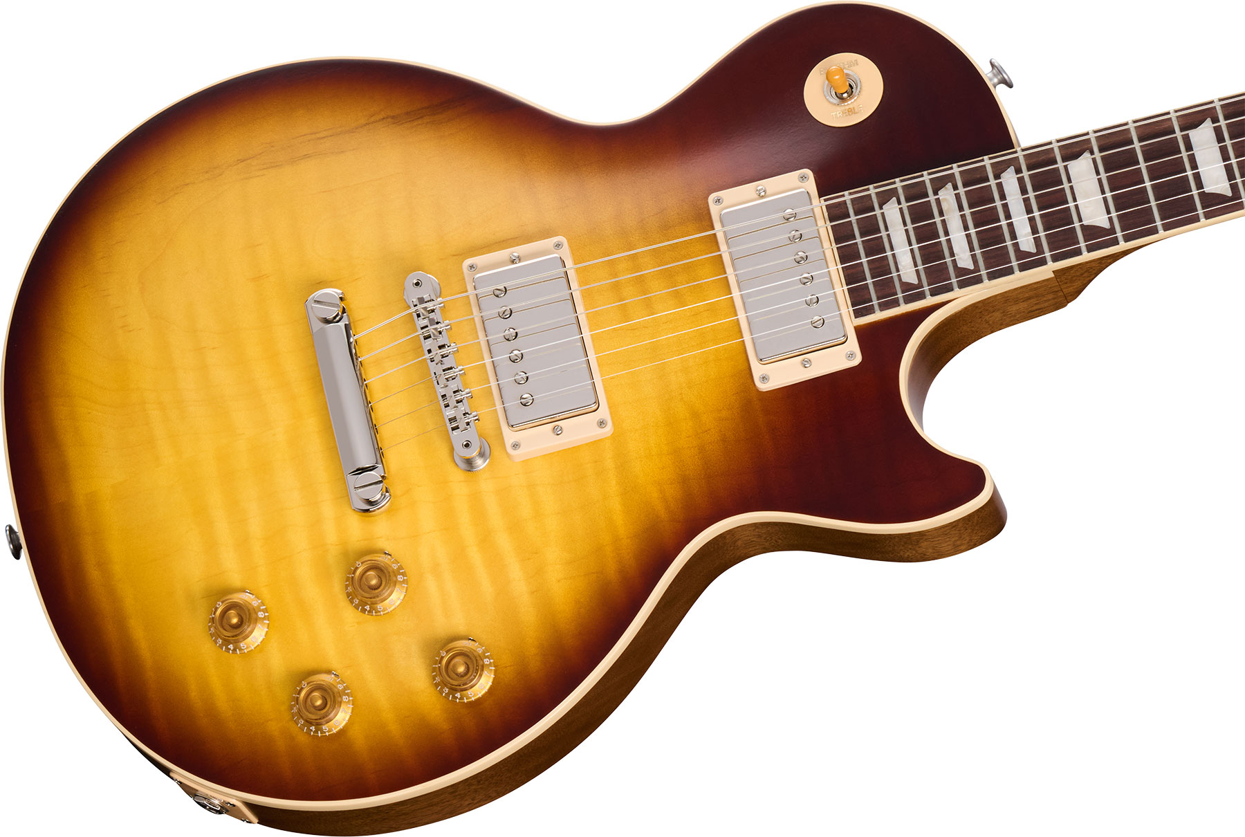 Gibson Les Paul Standard 50s Faded 2h Burstbucker Ht Rw - Vintage Tobacco Burst - Single-Cut-E-Gitarre - Variation 3