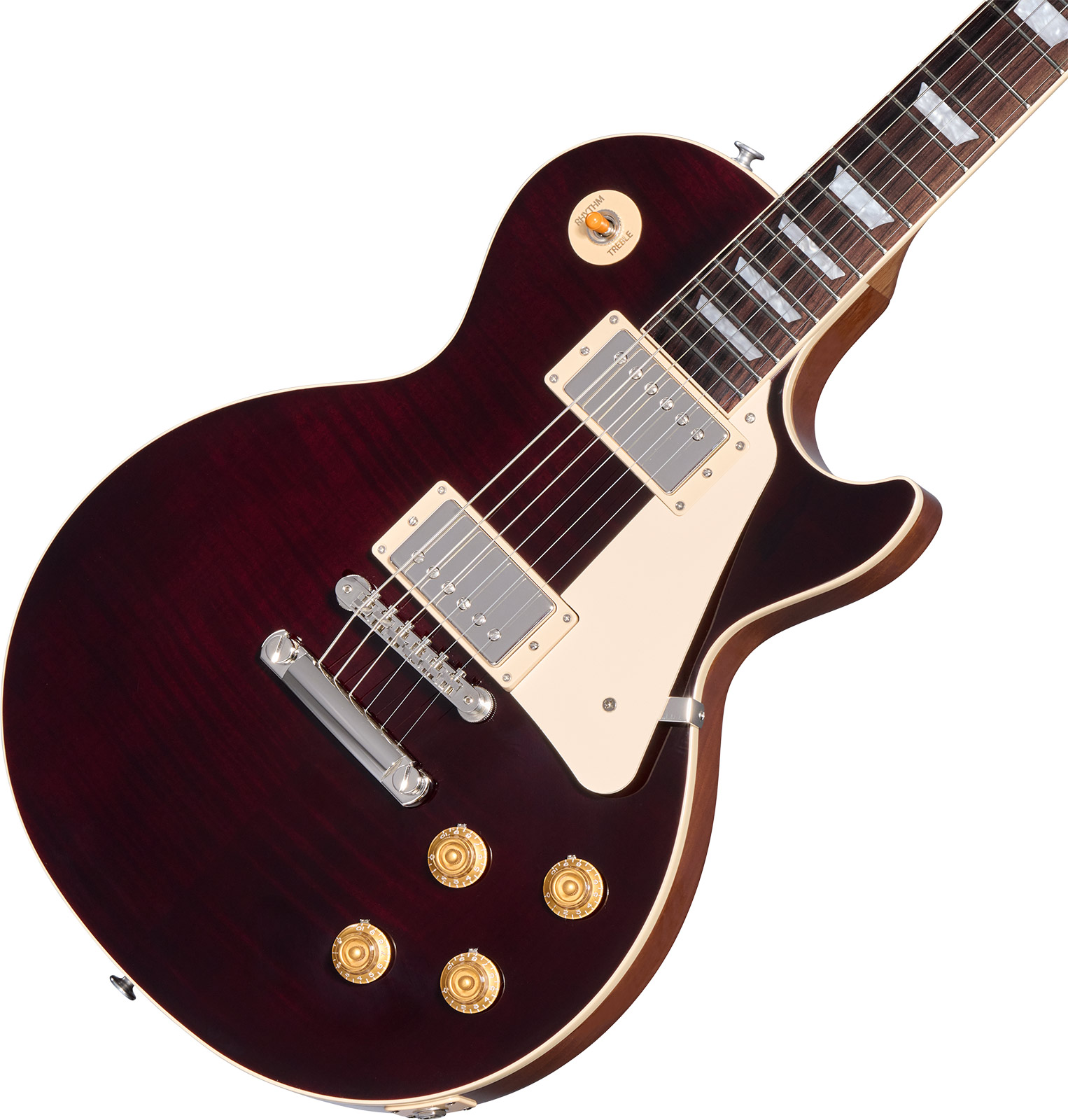 Gibson Les Paul Standard 50s Figured Custom Color 2h Ht Rw - Translucent Oxblood - Single-Cut-E-Gitarre - Variation 3