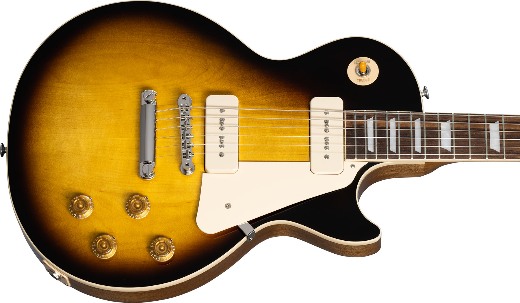 Gibson Les Paul Standard 50s P90 Original 2p90 Ht Rw - Tobacco Burst - Single-Cut-E-Gitarre - Variation 3