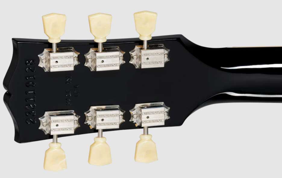 Gibson Les Paul Standard 50s P90 Original Ltd 2p90 Ht Rw - Ebony - Single-Cut-E-Gitarre - Variation 4