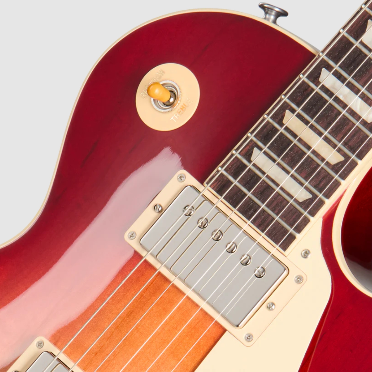 Gibson Les Paul Standard 50s Plain Top Original Usa 2h Ht Rw - Dark Cherry Sunburst - Single-Cut-E-Gitarre - Variation 2