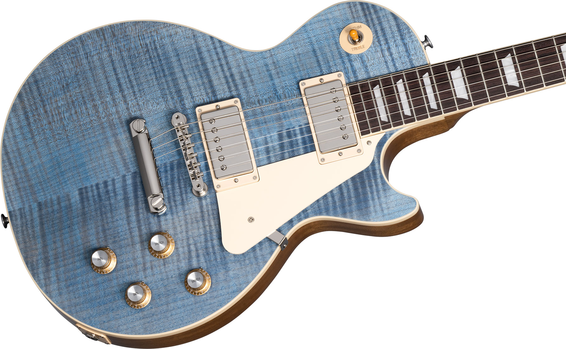 Gibson Les Paul Standard 60s Figured Original 2h Ht Rw - Ocean Blue - Single-Cut-E-Gitarre - Variation 3