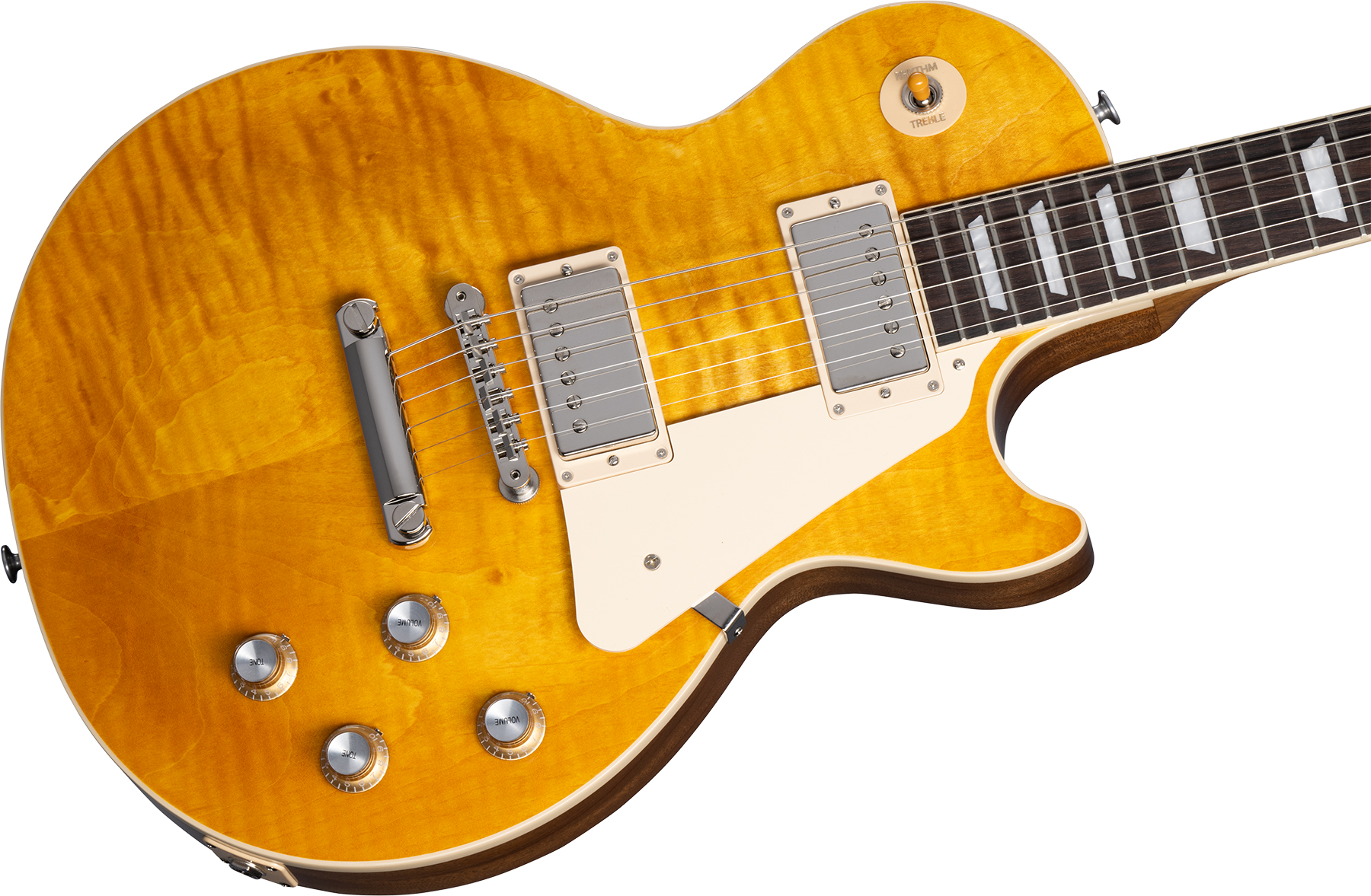 Gibson Les Paul Standard 60s Figured Original 2h Ht Rw - Honey Amber - Single-Cut-E-Gitarre - Variation 3