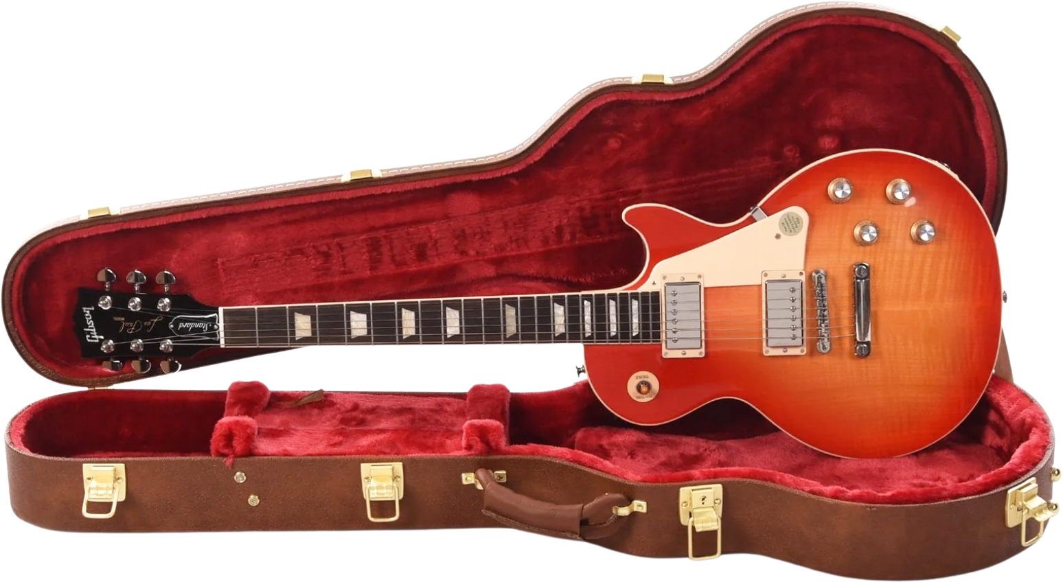 Gibson Les Paul Standard 60s Figured Original 2h Ht Rw - Tomato Soup Burst - Single-Cut-E-Gitarre - Variation 4