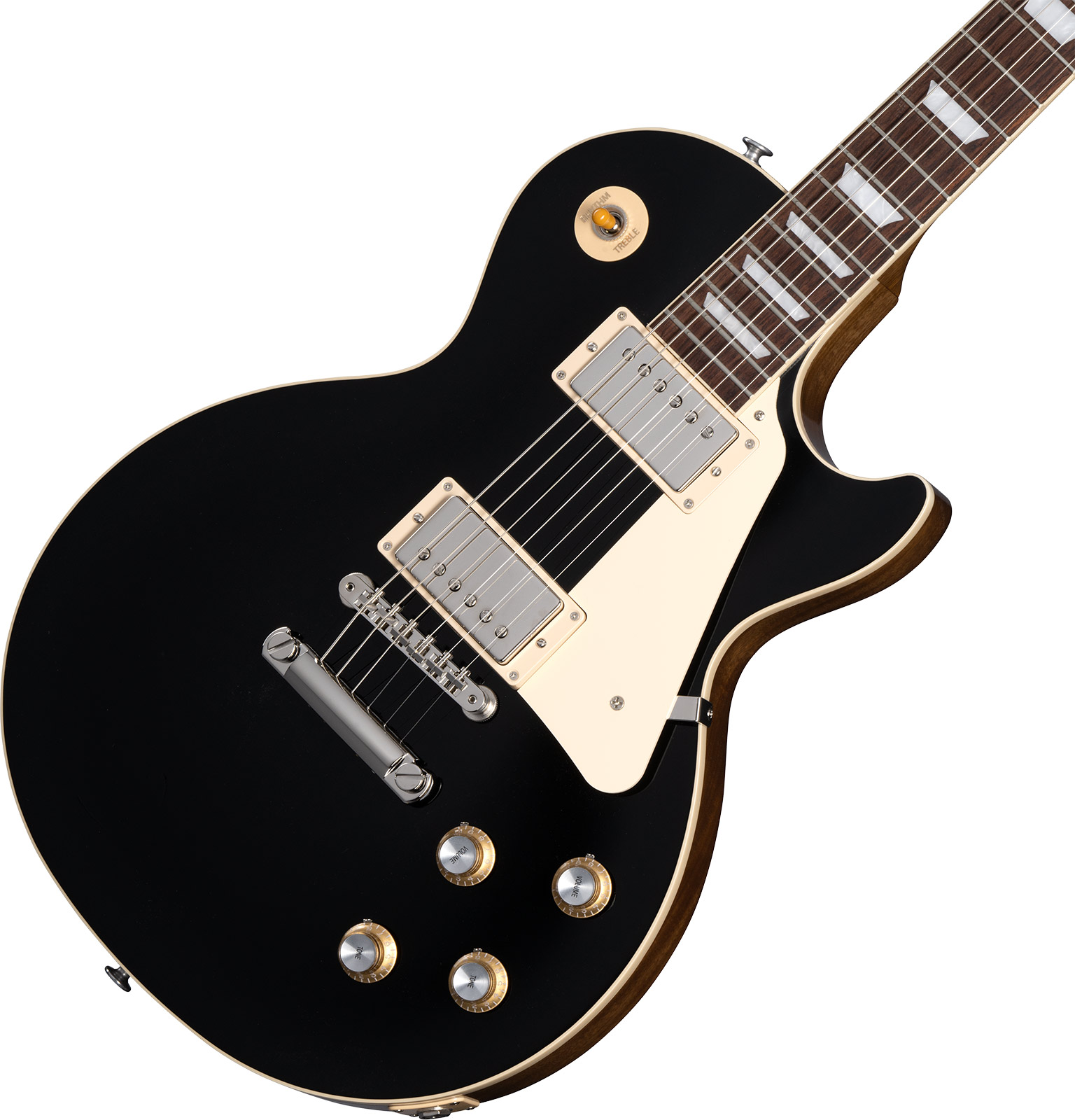 Gibson Les Paul Standard 60s Plain Top Original Custom Color 2h Ht Rw - Ebony - Single-Cut-E-Gitarre - Variation 3