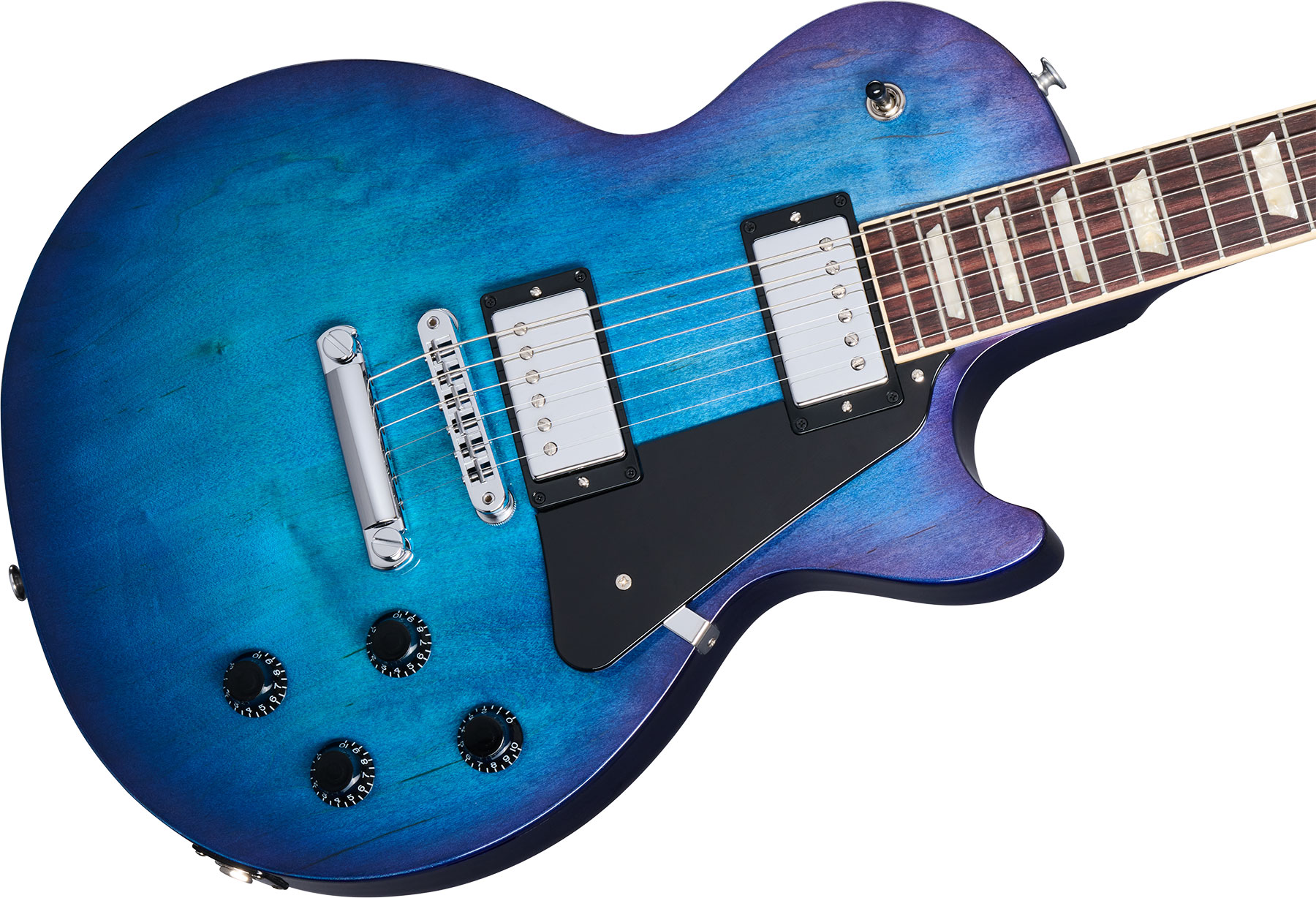 Gibson Les Paul Studio 2h Burstbucker Pro Ht Rw - Blueberry Burst - Single-Cut-E-Gitarre - Variation 3