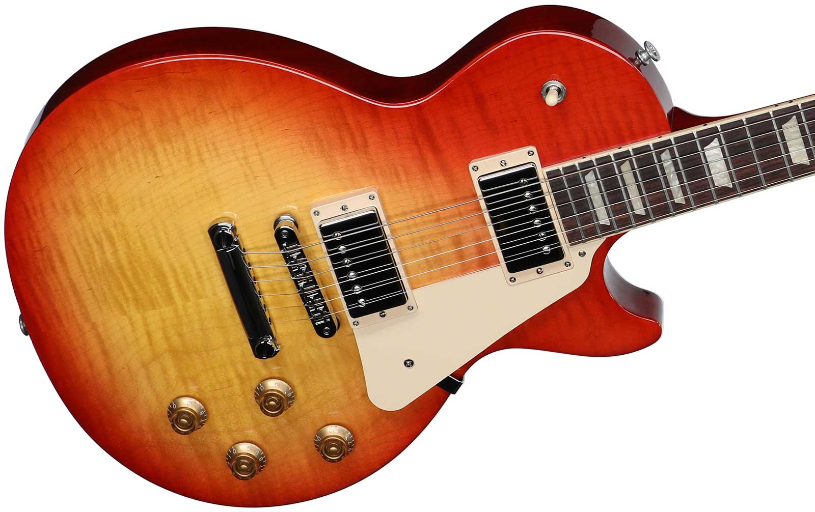 Gibson Les Paul Studio Figured 2h Burstbucker Pro Ht Rw - Washed Cherry Sunburst - Single-Cut-E-Gitarre - Variation 2