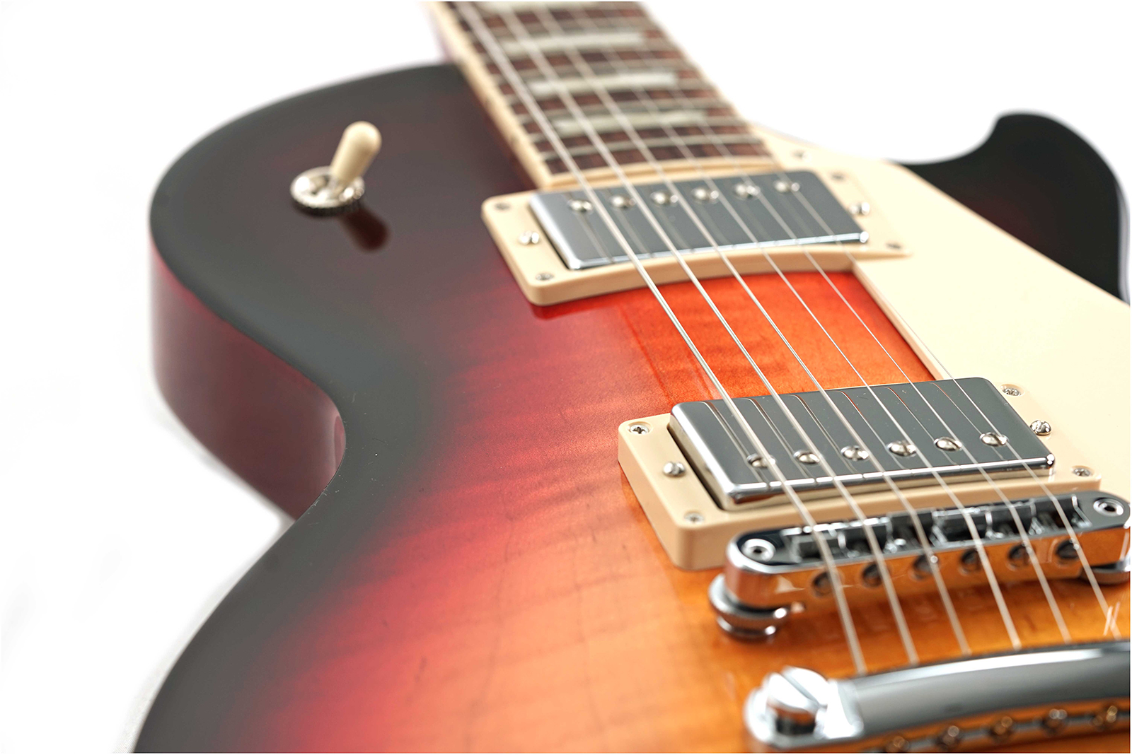 Gibson Les Paul Studio Figured Top Modern Usa 2h Ht Rw - Triburst - Single-Cut-E-Gitarre - Variation 2
