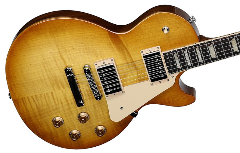 Gibson Les Paul Studio Figured Top Modern Usa 2h Ht Rw - Honey Burst - Single-Cut-E-Gitarre - Variation 2