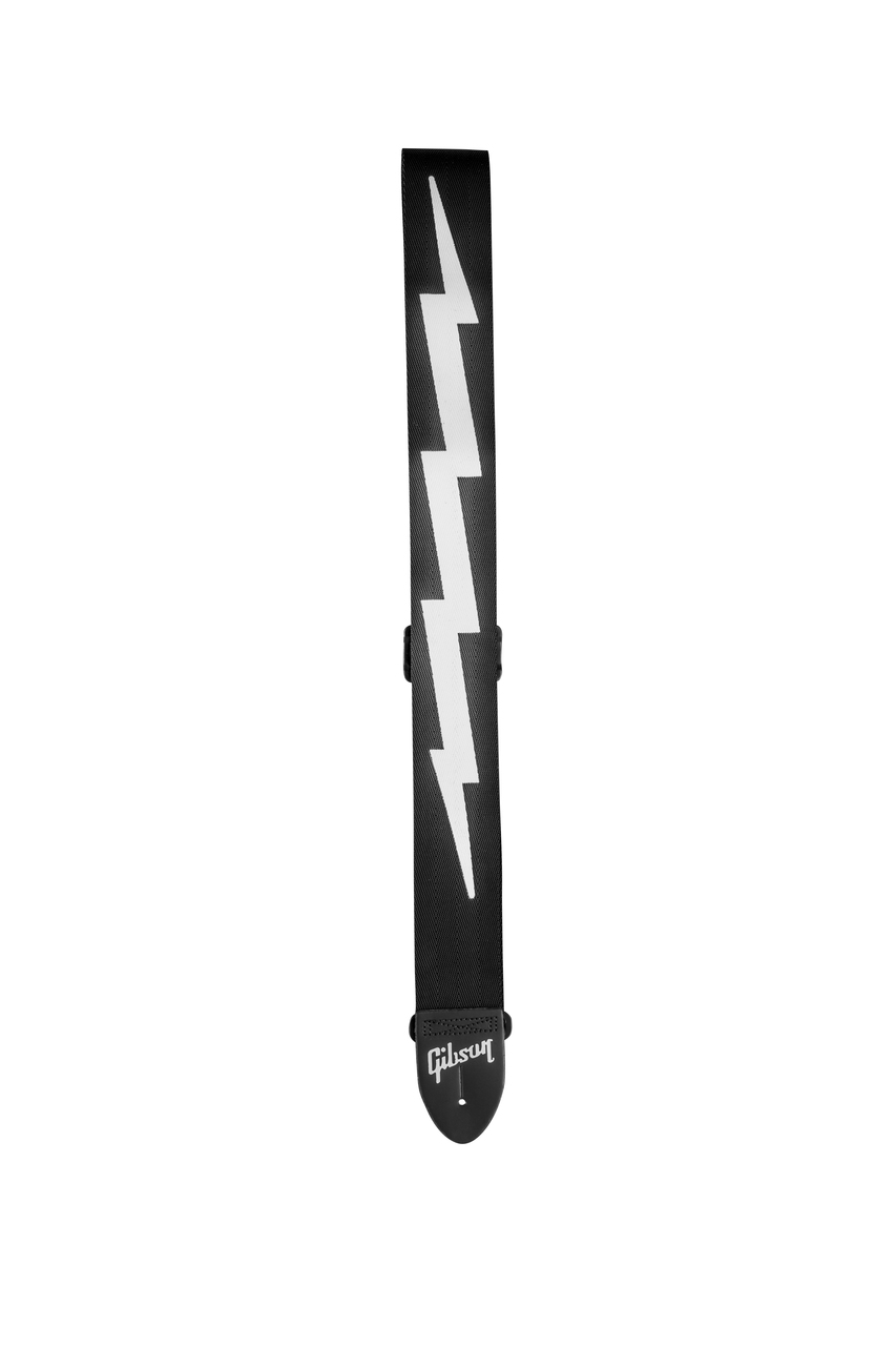 Gibson Lightinig Bolt Style Safety 2 Jet Black - Gitarrengurt - Variation 1