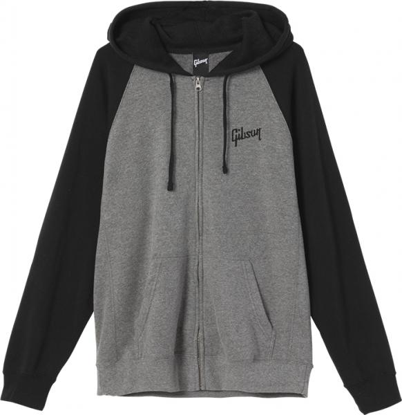 Sweatshirt Gibson Logo Full-Zip Hoodie Large - Grey - L