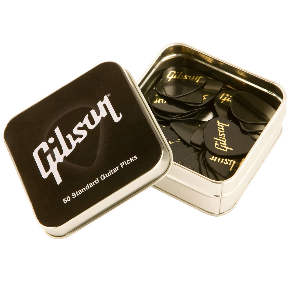 Gibson Lot De 50 Pick Tin Standard Style Medium Boite Metal - Plektren - Variation 1