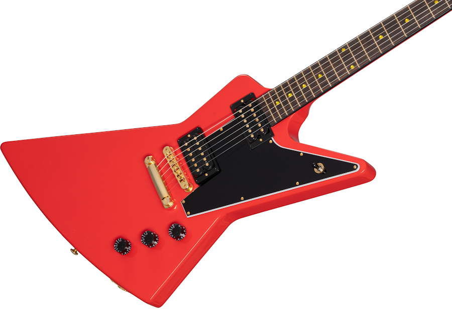 Gibson Lzzy Hale Explorerbird Signature 2h Ht Rw - Cardinal Red - E-Gitarre aus Metall - Variation 3