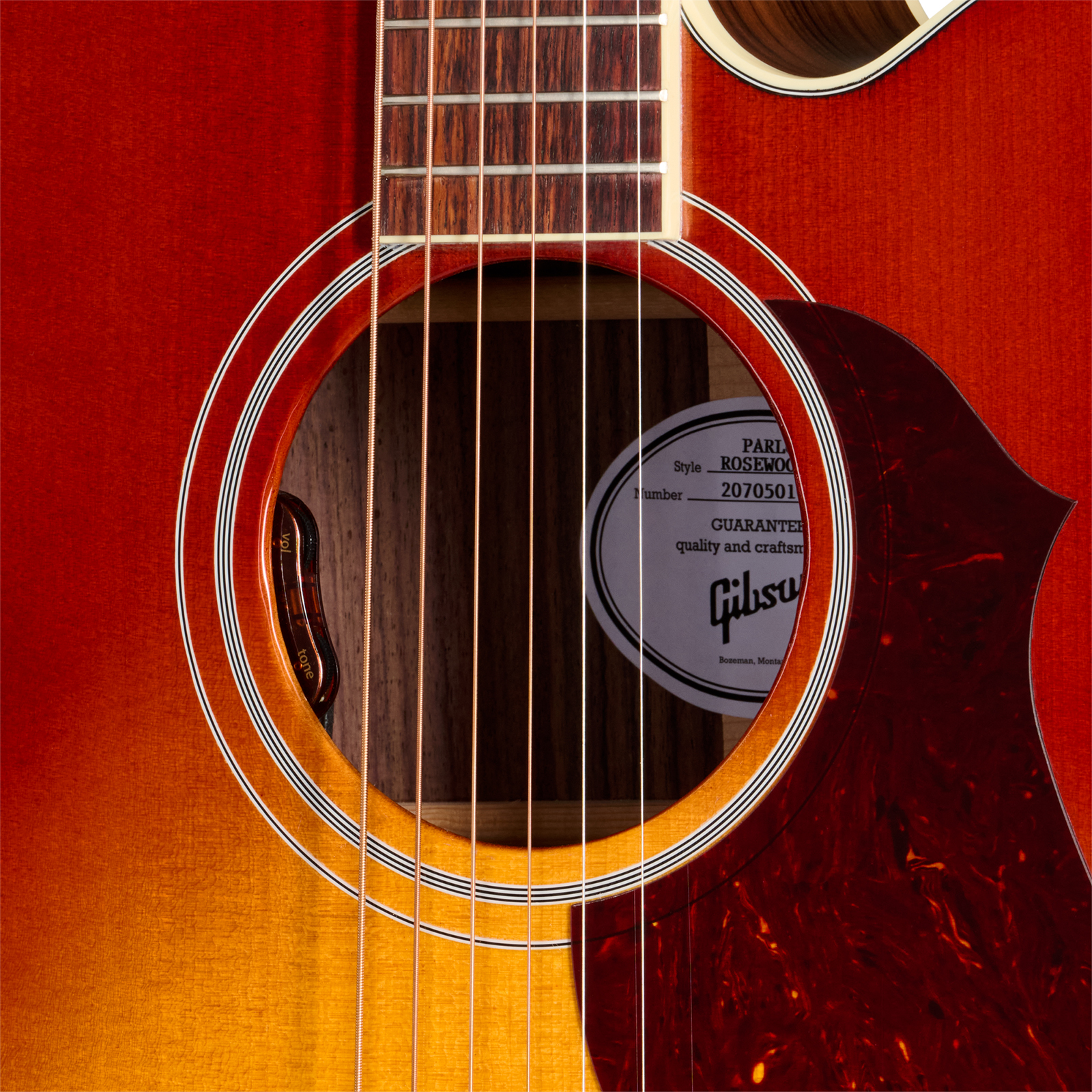 Gibson Parlor Rosewood Ec (baggs Hifi Dna) Cw Shsc Epicea Palissandre Rw - Rosewood Burst - Folk-Gitarre - Variation 3