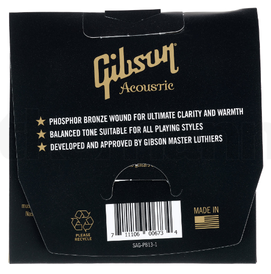 Gibson Sag-pb13 Phosphor Bronze Acoustic Guitar Medium 6c 13-56 - Westerngitarre Saiten - Variation 1