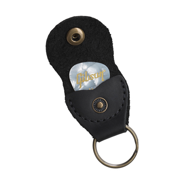 Gibson Premium Leather Pickholder Keychain Black - Plektrum Halter - Variation 2