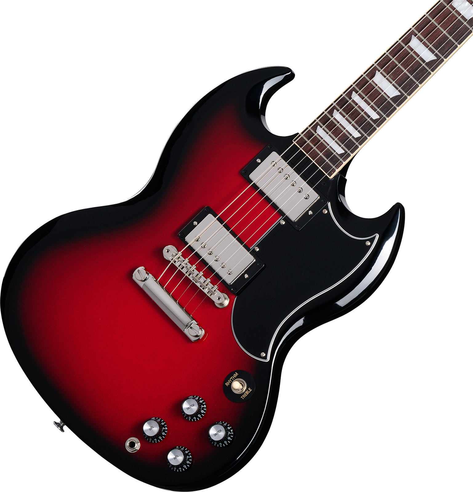 Gibson Sg Standard 1961 Custom Color 2h Ht Rw - Cardinal Red Burst - Double Cut E-Gitarre - Variation 3