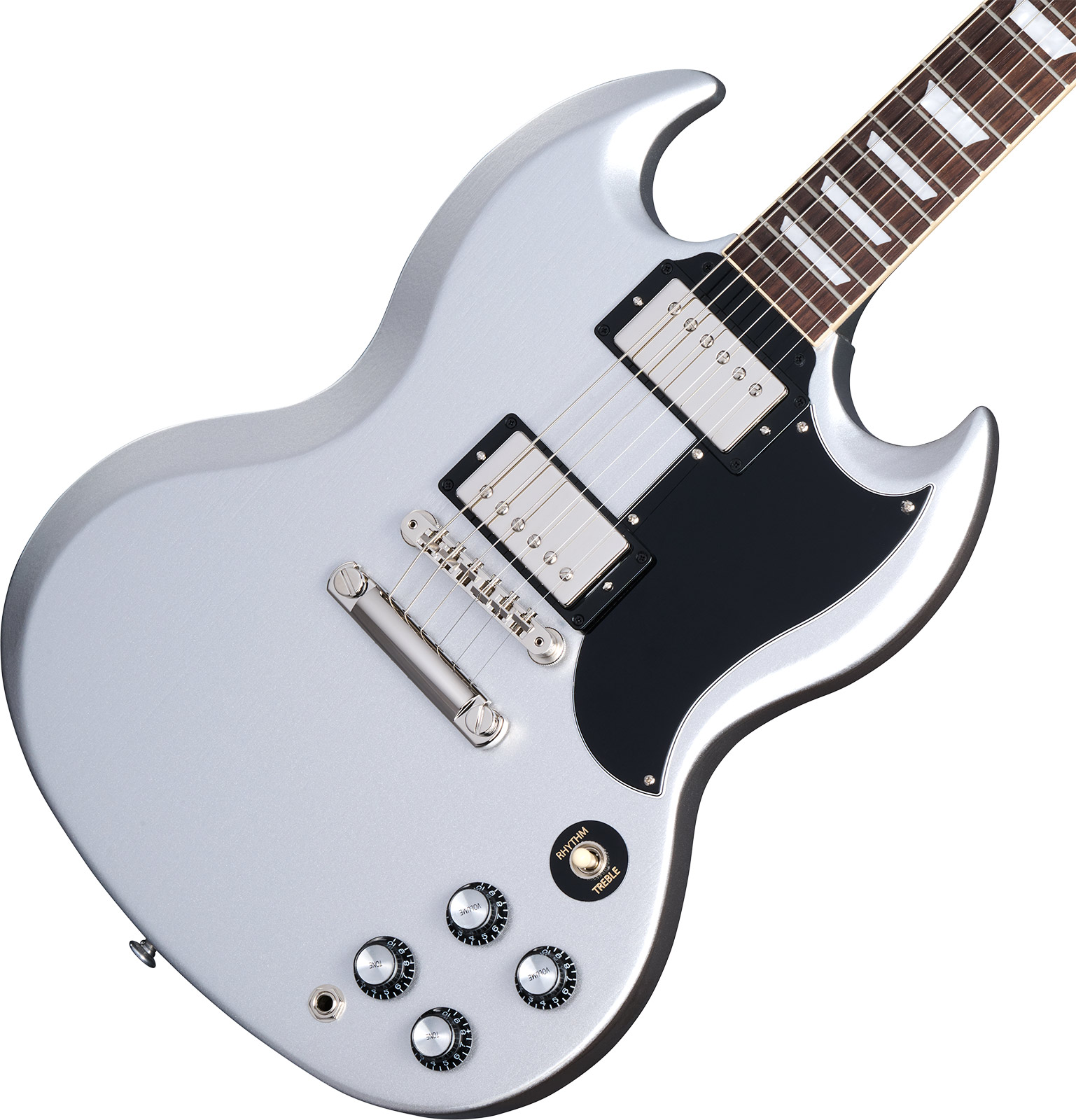 Gibson Sg Standard 1961 Custom Color 2h Ht Rw - Silver Mist - Double Cut E-Gitarre - Variation 3