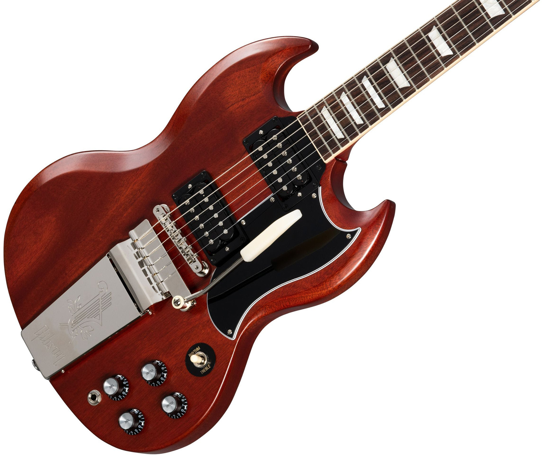 Gibson Sg Standard 1961 Faded Maestro Vibrola Original 2h Trem Rw - Vintage Cherry - Double Cut E-Gitarre - Variation 3