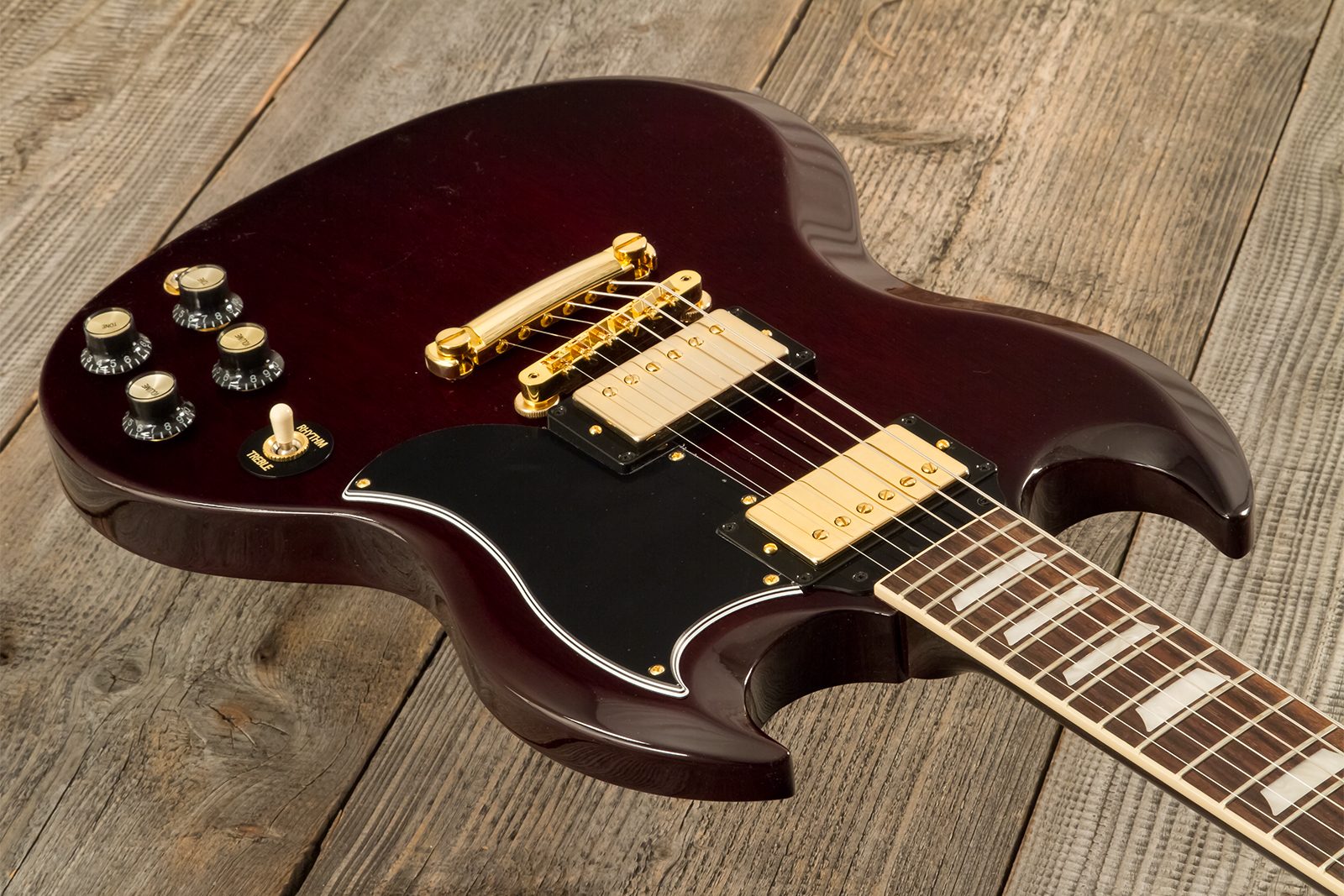 Gibson Sg Standard 1961 Gh Original 2h Ht Rw - Aged Cherry - Double Cut E-Gitarre - Variation 2