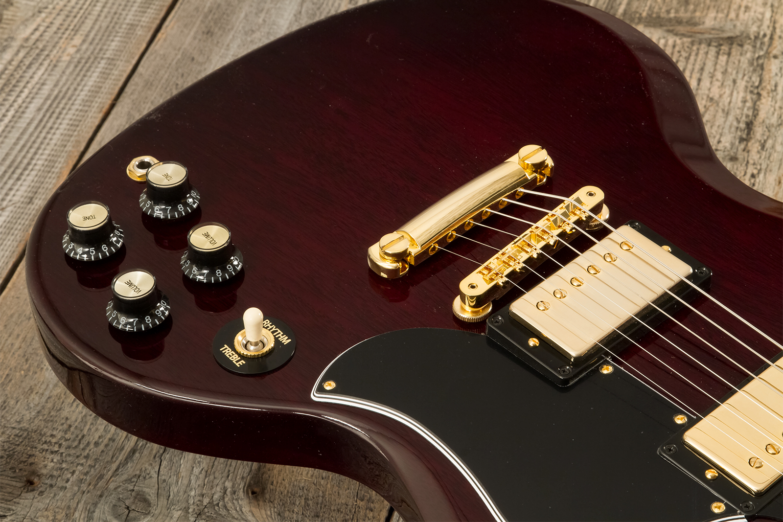 Gibson Sg Standard 1961 Gh Original 2h Ht Rw - Aged Cherry - Double Cut E-Gitarre - Variation 3