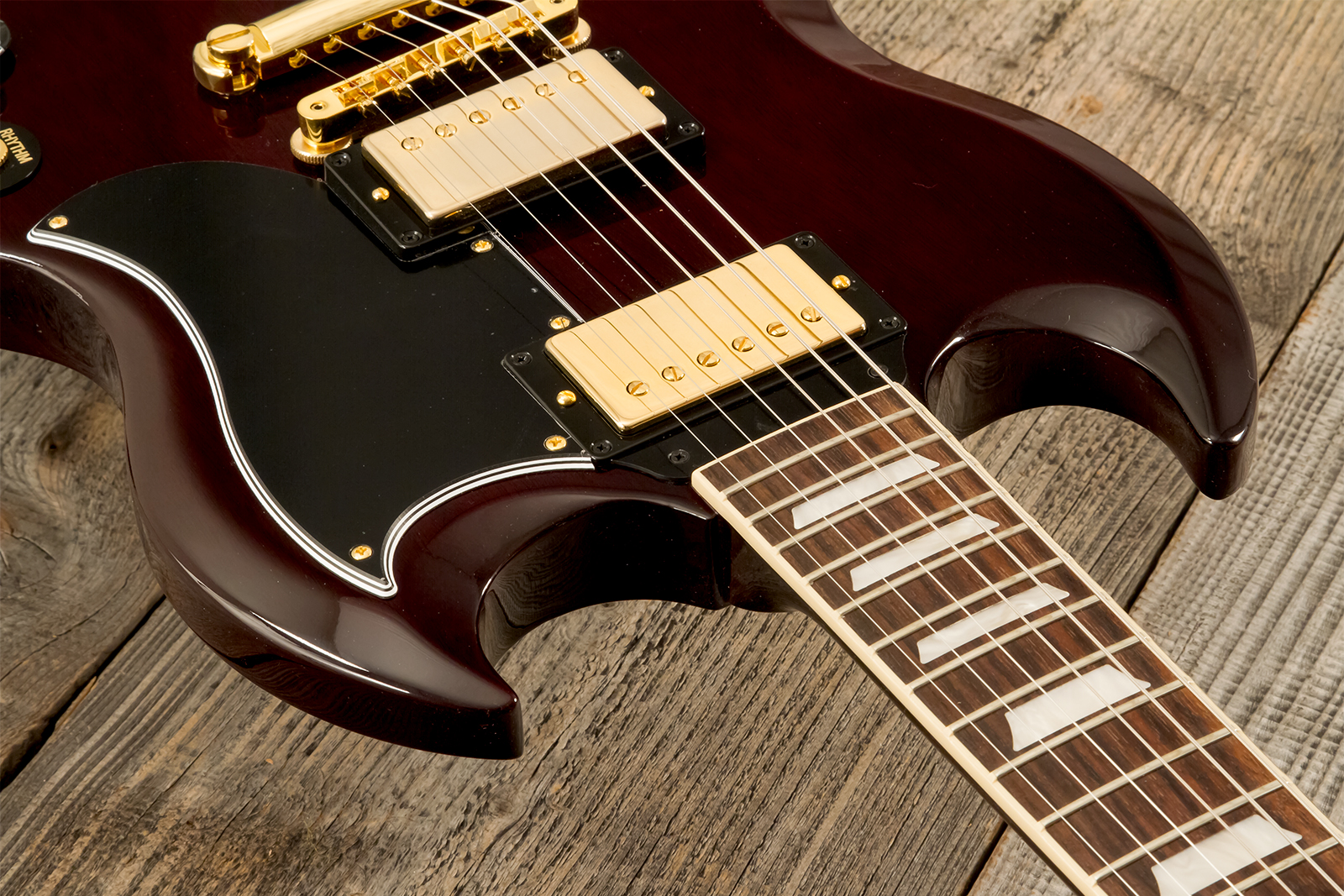 Gibson Sg Standard 1961 Gh Original 2h Ht Rw - Aged Cherry - Double Cut E-Gitarre - Variation 4