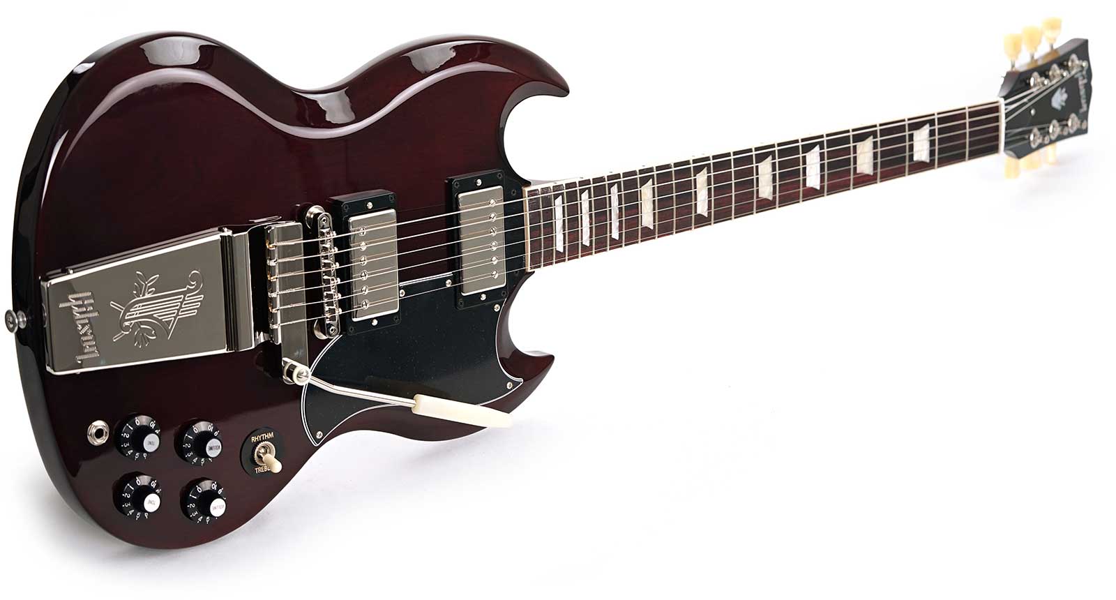 Gibson Sg Standard 1961 Maestro Vibrola T-type 2h Trem Rw - Aged Cherry - Double Cut E-Gitarre - Variation 2