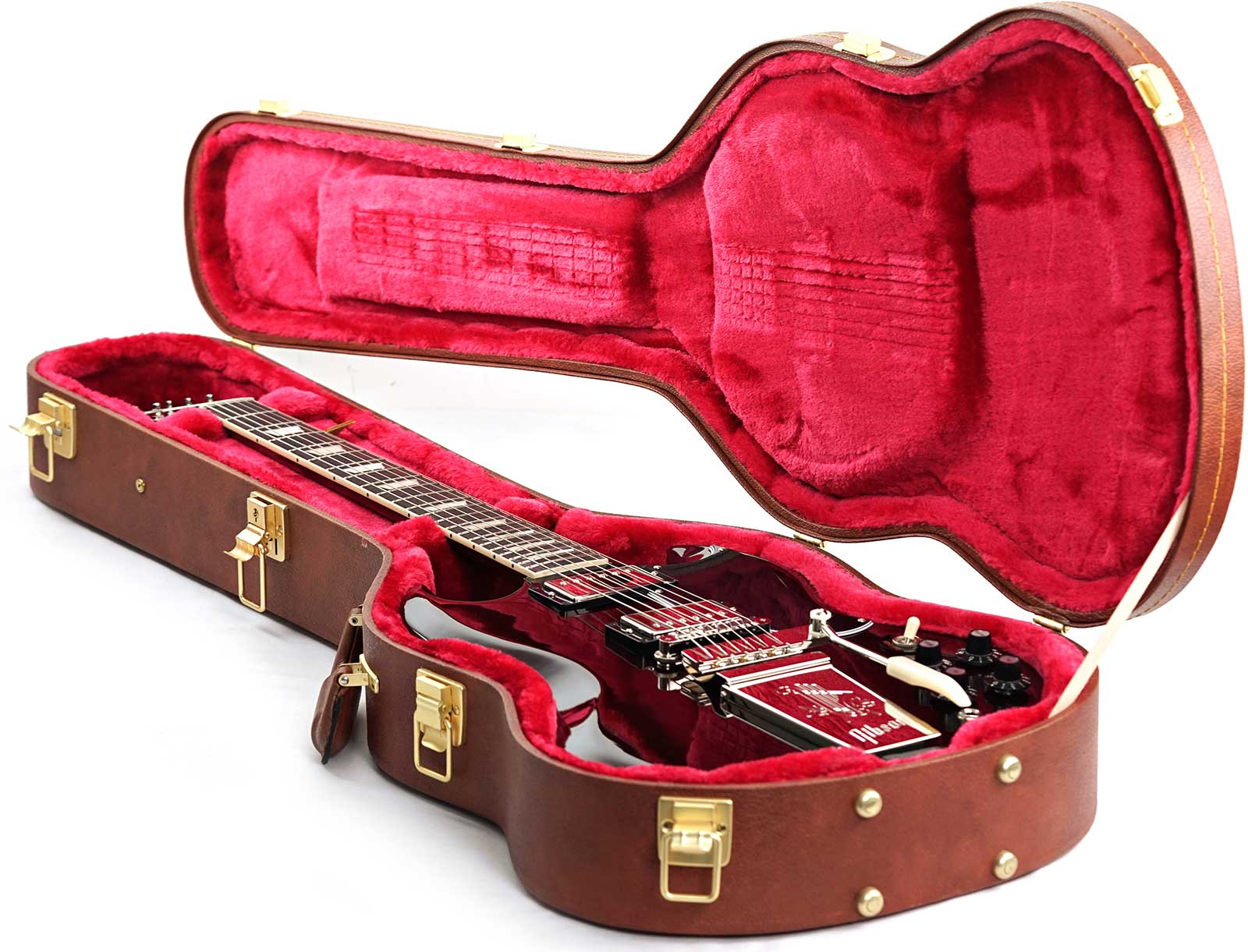 Gibson Sg Standard 1961 Maestro Vibrola T-type 2h Trem Rw - Aged Cherry - Double Cut E-Gitarre - Variation 7